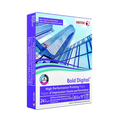Bold Digital Printing Paper, 98 Bright, 24 lb Bond Weight, 8.5 x 11, White, 500/Ream