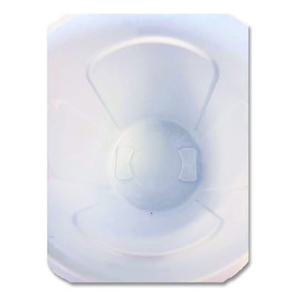 Vented Round Brute Container, 20 gal, Plastic, White