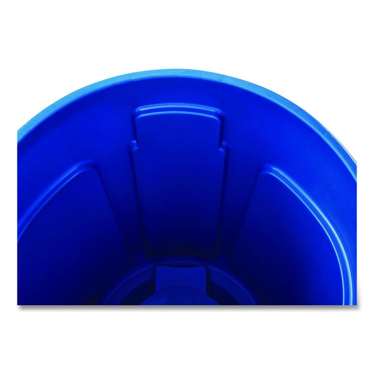 Brute Recycling Container, 44 gal, Polyethylene, Blue
