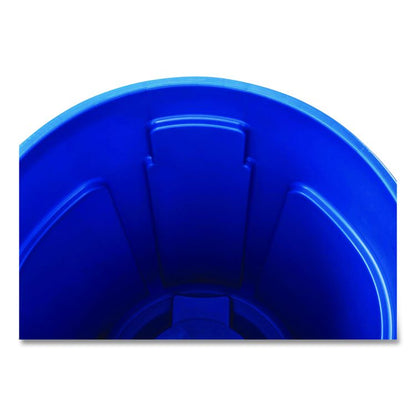 Brute Recycling Container, 44 gal, Polyethylene, Blue