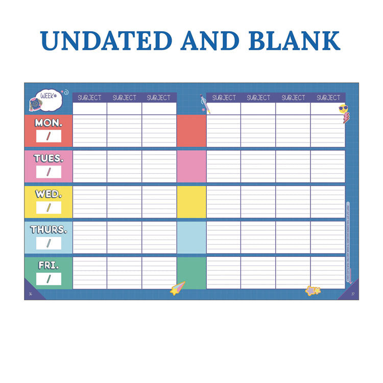 Teacher Planners, Weekly/Monthly, 7 Classes, We Stick Together, Multicolor Cover, 11 x 8.5 Sheets, 12-Month (July to June)