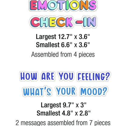 Curriculum Bulletin Board Sets, 46-Piece Set , We Stick Together: Emotions Check-In, 7.9" x 15", Multicolor