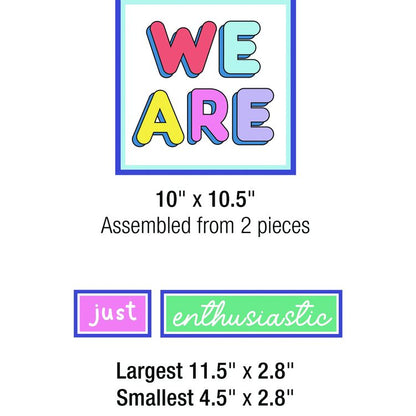 Motivational Bulletin Board Sets, 52-Piece Set, We Stick Together: Motivational, 7.9" x 15", Multicolor