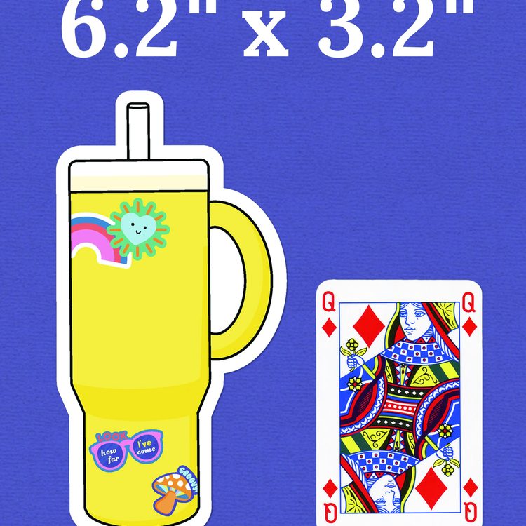 Assorted Colorful Cut-Outs, 36-Piece Set, We Stick Together: Cups + Water Bottles, 5.8" x 8", Multicolor