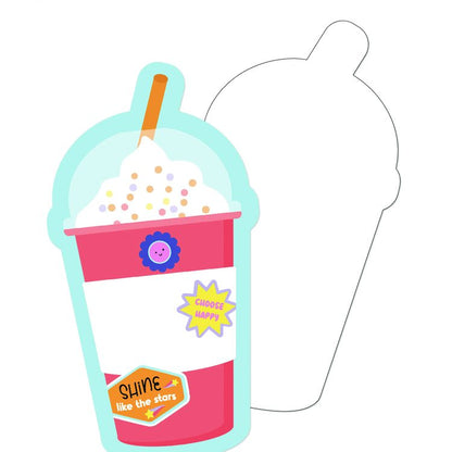 Assorted Colorful Cut-Outs, 36-Piece Set, We Stick Together: Cups + Water Bottles, 5.8" x 8", Multicolor