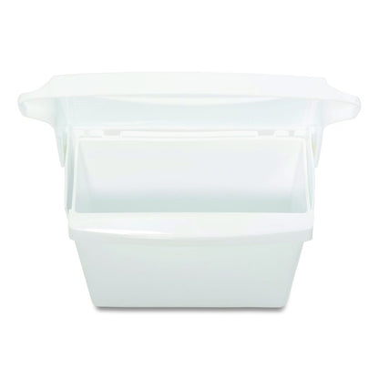 Sanitary Napkin Receptacle with Rigid Liner, Plastic, White