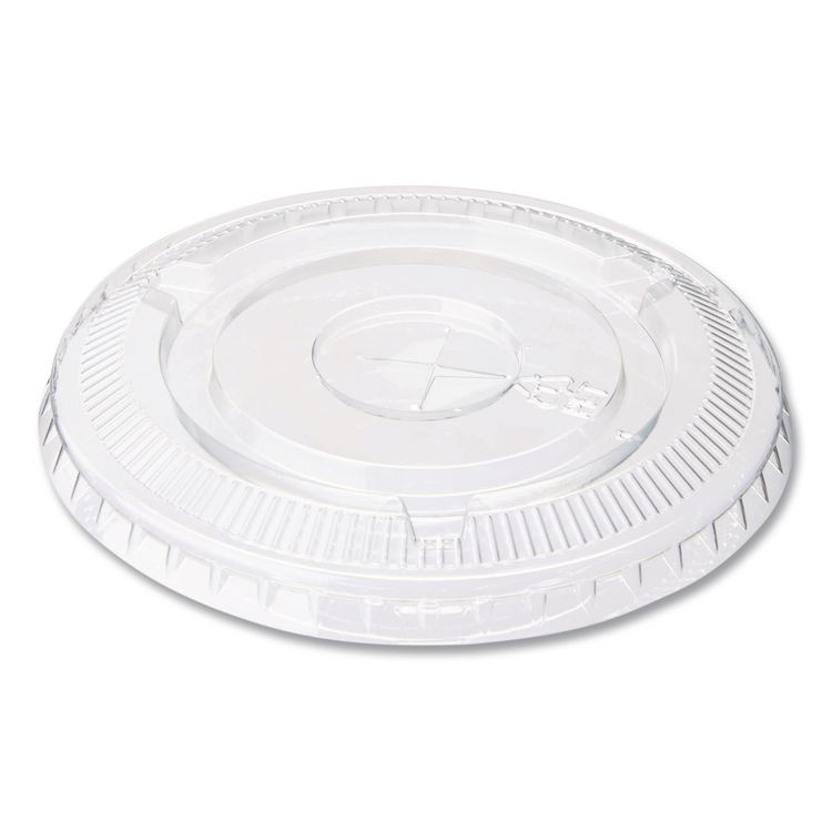 Cold Drink Cup Lids, Fits 9 oz to 12 oz Cold Cups, Plastic, Clear, 100/Sleeve, 10 Sleeves/Carton