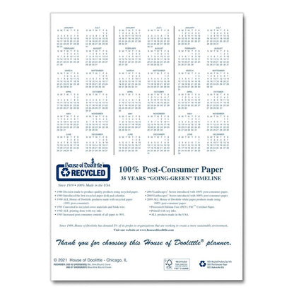 14-Month Recycled Ruled Monthly Planner, 8.75 x 6.78, Black Cover, 14-Month: Dec 2025 to Jan 2027