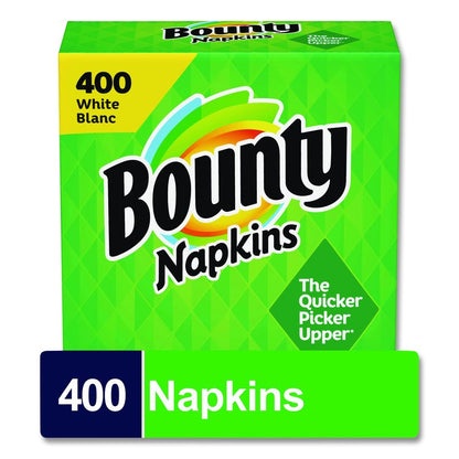 Quilted Napkins, 1-Ply, 12.1 x 12, White, 400/Pack, 4 Packs/Carton