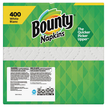 Quilted Napkins, 1-Ply, 12.1 x 12, White, 400/Pack, 4 Packs/Carton