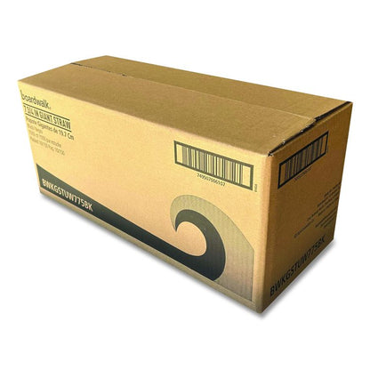 Giant Straws, 7.75", Polypropylene, Black, 150/Pack, 10 Packs/Carton