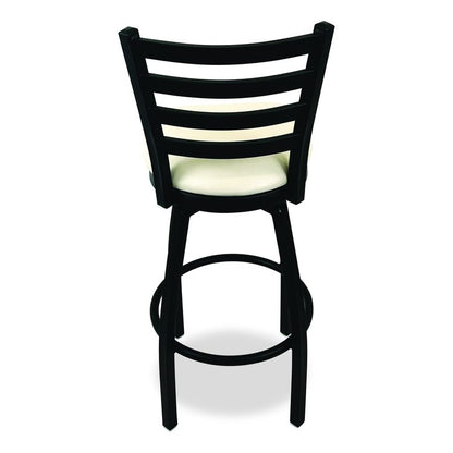 Boggs Series Barstool, Supports Up to 300 lb, 30.5" Seat Height, Cream Seat, Black Back, Black Base