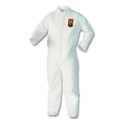 A40 Zipper Front Liquid and Particle Protection Coveralls, 3X-Large, White, 25/Carton