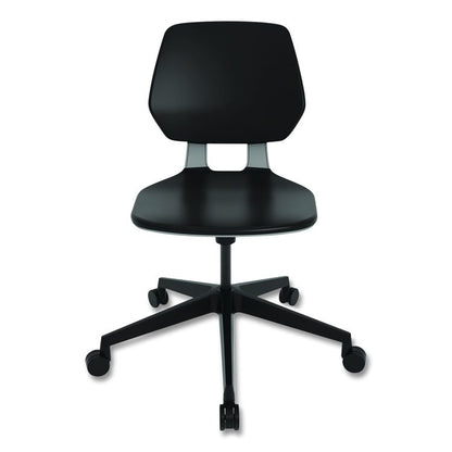 Commute Task Chair, Supports Up to 275 lb, 18.25" to 22.25" Seat Height, Black Seat, Black Back, Black Base