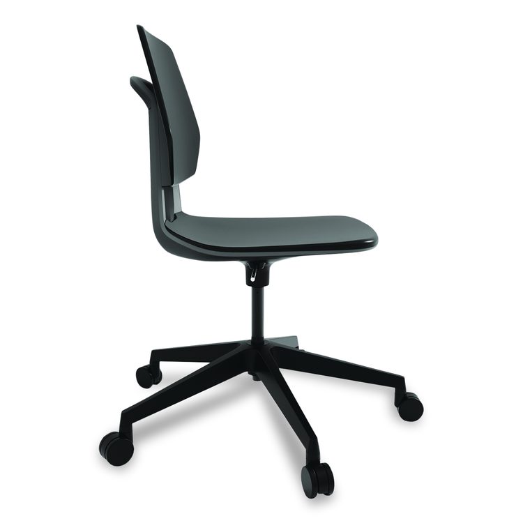 Commute Task Chair, Supports Up to 275 lb, 18.25" to 22.25" Seat Height, Black Seat, Black Back, Black Base