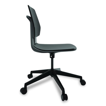 Commute Task Chair, Supports Up to 275 lb, 18.25" to 22.25" Seat Height, Black Seat, Black Back, Black Base