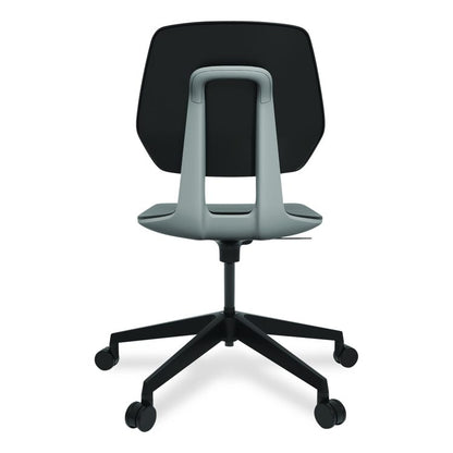 Commute Task Chair, Supports Up to 275 lb, 18.25" to 22.25" Seat Height, Black Seat, Black Back, Black Base