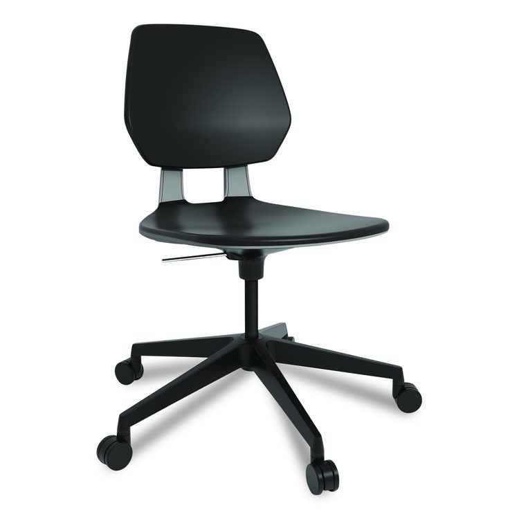 Commute Task Chair, Supports Up to 275 lb, 18.25" to 22.25" Seat Height, Black Seat, Black Back, Black Base