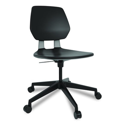 Commute Task Chair, Supports Up to 275 lb, 18.25" to 22.25" Seat Height, Black Seat, Black Back, Black Base