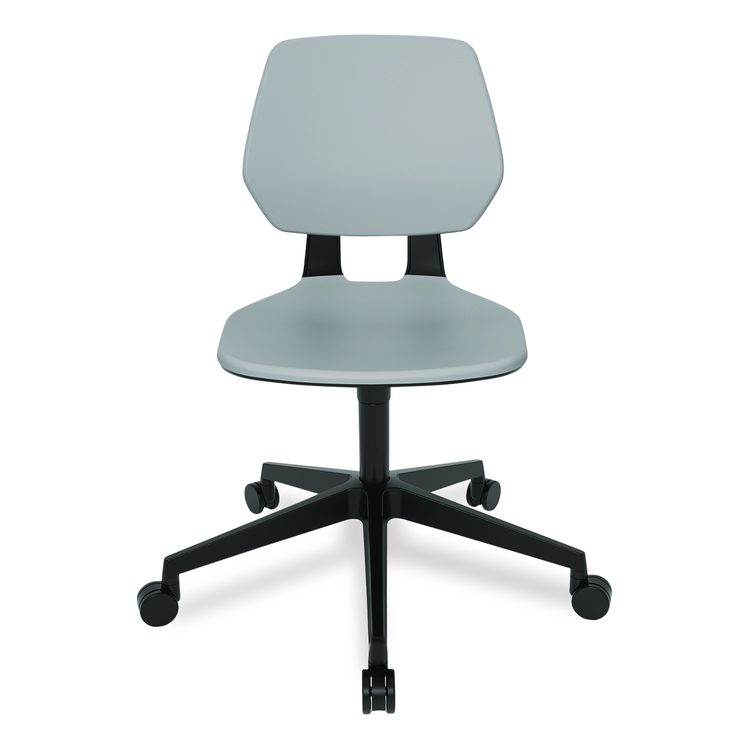 Commute Task Chair, Supports Up to 275 lbs, 18.25" to 22.25" Seat Height, Gray Seat, Gray Back, Black Base