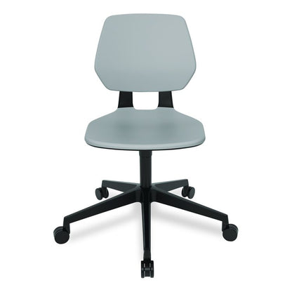 Commute Task Chair, Supports Up to 275 lbs, 18.25" to 22.25" Seat Height, Gray Seat, Gray Back, Black Base