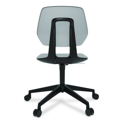 Commute Task Chair, Supports Up to 275 lbs, 18.25" to 22.25" Seat Height, Gray Seat, Gray Back, Black Base