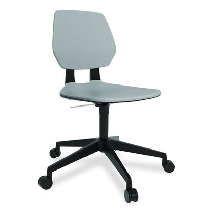 Commute Task Chair, Supports Up to 275 lbs, 18.25" to 22.25" Seat Height, Gray Seat, Gray Back, Black Base