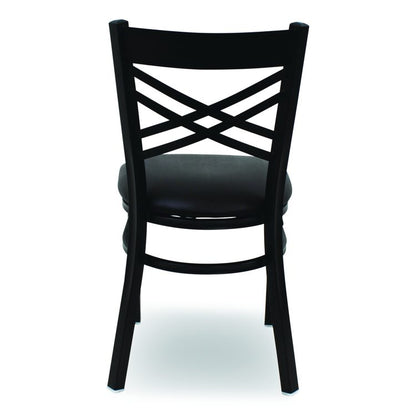 X Series Chair, Supports Up to 300 lb, 18" Seat Height, Black Seat, Black Back, Black Base