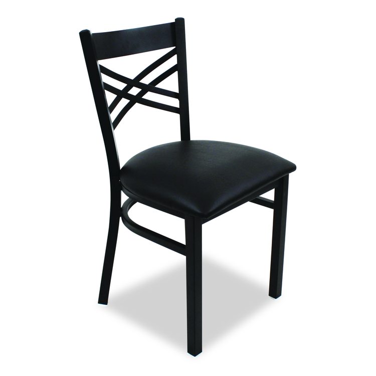 X Series Chair, Supports Up to 300 lb, 18" Seat Height, Black Seat, Black Back, Black Base