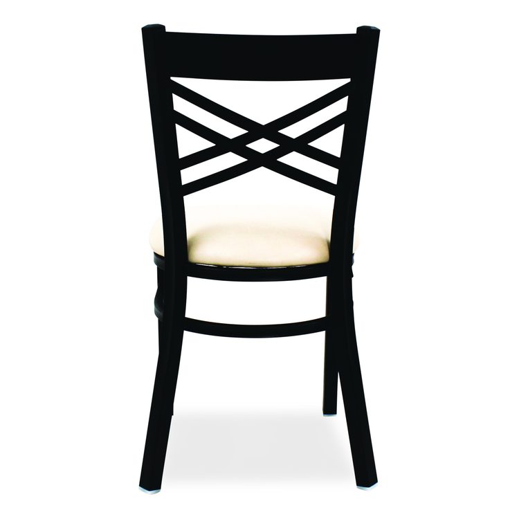 X Series Chair, Supports Up to 300 lb, 18" Seat Height, Cream Seat, Black Back, Black Base