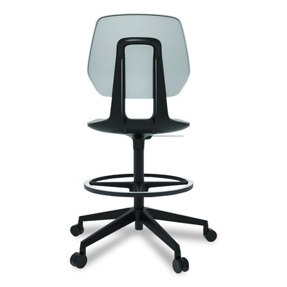 Commute Extended Height Task Chair, Supports Up to 275 lb, 18.25" to 22.25" Seat Height, Gray/Black