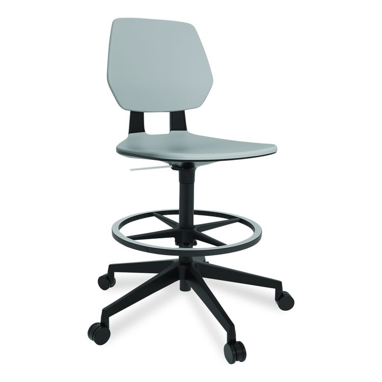 Commute Extended Height Task Chair, Supports Up to 275 lb, 18.25" to 22.25" Seat Height, Gray/Black