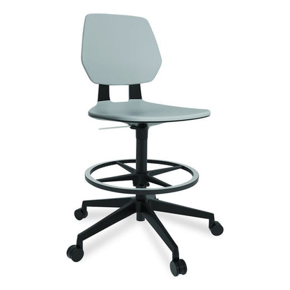 Commute Extended Height Task Chair, Supports Up to 275 lb, 18.25" to 22.25" Seat Height, Gray/Black