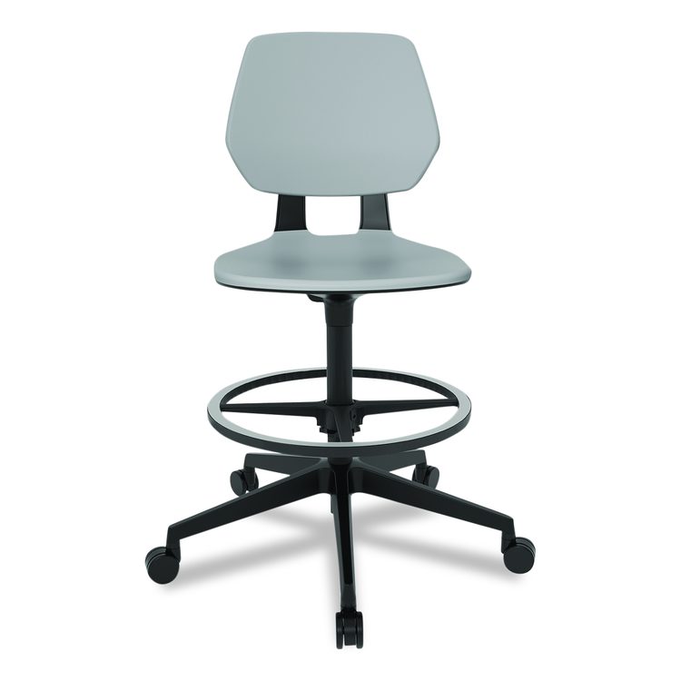 Commute Extended Height Task Chair, Supports Up to 275 lb, 18.25" to 22.25" Seat Height, Gray/Black