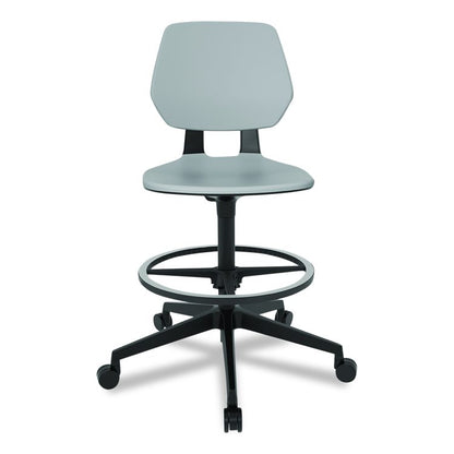 Commute Extended Height Task Chair, Supports Up to 275 lb, 18.25" to 22.25" Seat Height, Gray/Black