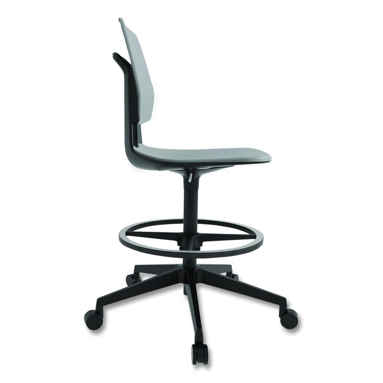 Commute Extended Height Task Chair, Supports Up to 275 lb, 18.25" to 22.25" Seat Height, Gray/Black