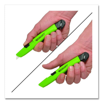 Safety Ceramic Blade Box Cutter, 0.5" Blade, 5.7" Plastic Handle, Green