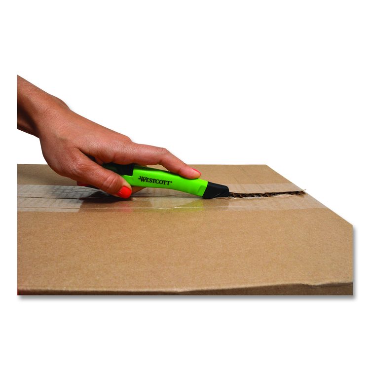 Safety Ceramic Blade Box Cutter, 0.5" Blade, 5.7" Plastic Handle, Green