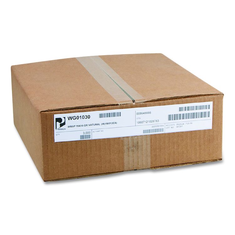 Grease-Resistant Food Wrap, 15 x 16, Natural, 3,000/Carton
