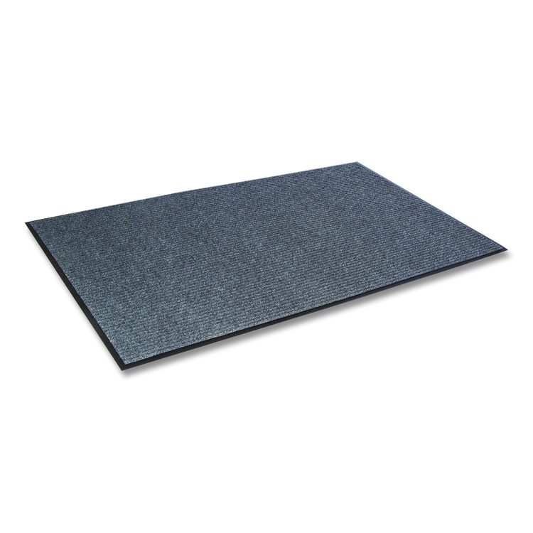 Needle-Rib Wiper/Scraper Mat, Rectangular, Gray Ribbed Surface, 36" x 10 ft