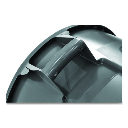 Vented Round Brute Container, 20 gal, Plastic, Gray