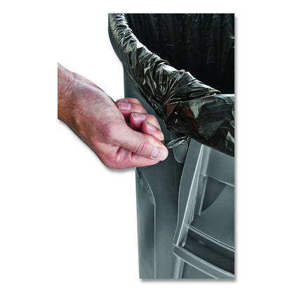 Vented Round Brute Container, 44 gal., Plastic, Gray