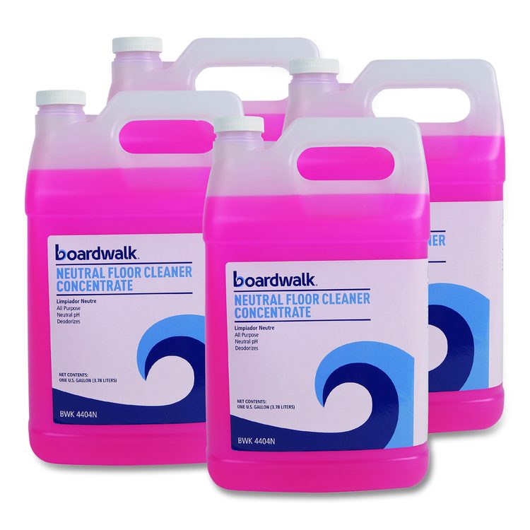 Neutral Floor Cleaner Concentrate, Lemon Scent, 1 gal Bottle, 4/Carton