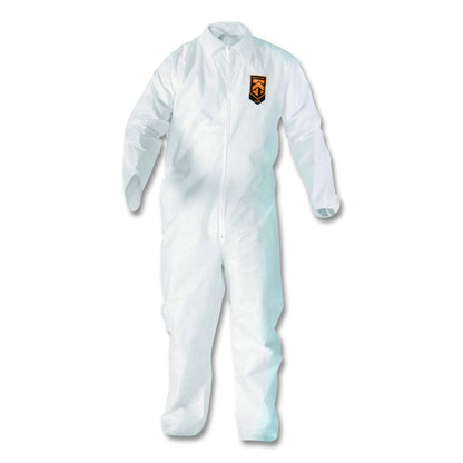 A20 Breathable Particle Protection Coveralls, Zip Front, Elastic Back, Wrists, Ankles, 3X-Large, White, 20/Carton