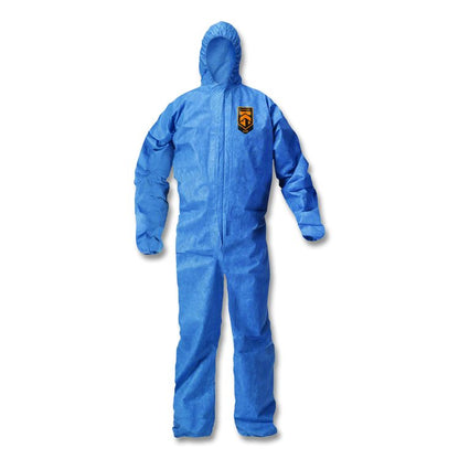 A20 Breathable Particle Protection Coveralls, Zip Front, Hood, Elastic Back, Wrists, Ankles, 3X-Large, Blue, 20/Carton