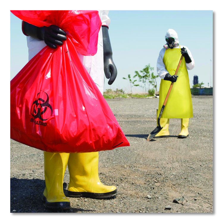 A70 Chemical Spray Protection Aprons, Polyethylene-Coated Fabric, One Size Fits Most, Yellow, 100/Carton