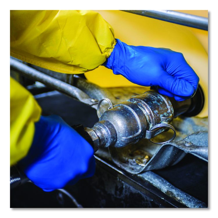 A70 Chemical Spray Protection Aprons, Polyethylene-Coated Fabric, One Size Fits Most, Yellow, 100/Carton