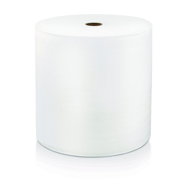 Hard Wound Roll Towel, 1-Ply, 8" x 1,000 ft, White, 6 Rolls/Carton