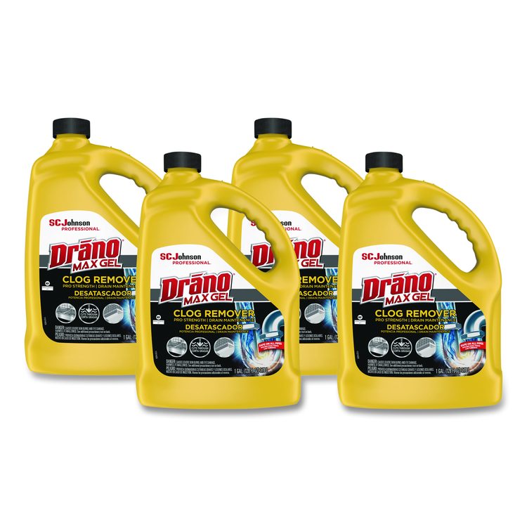 Max Gel Clog Remover, 128 oz Bottle, 4/Carton