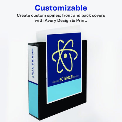 Showcase Economy View Binders with Slant Rings, 3 Rings, 3" Capacity, 11 x 8.5, White
